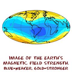 image of the earth's magnetic field strength